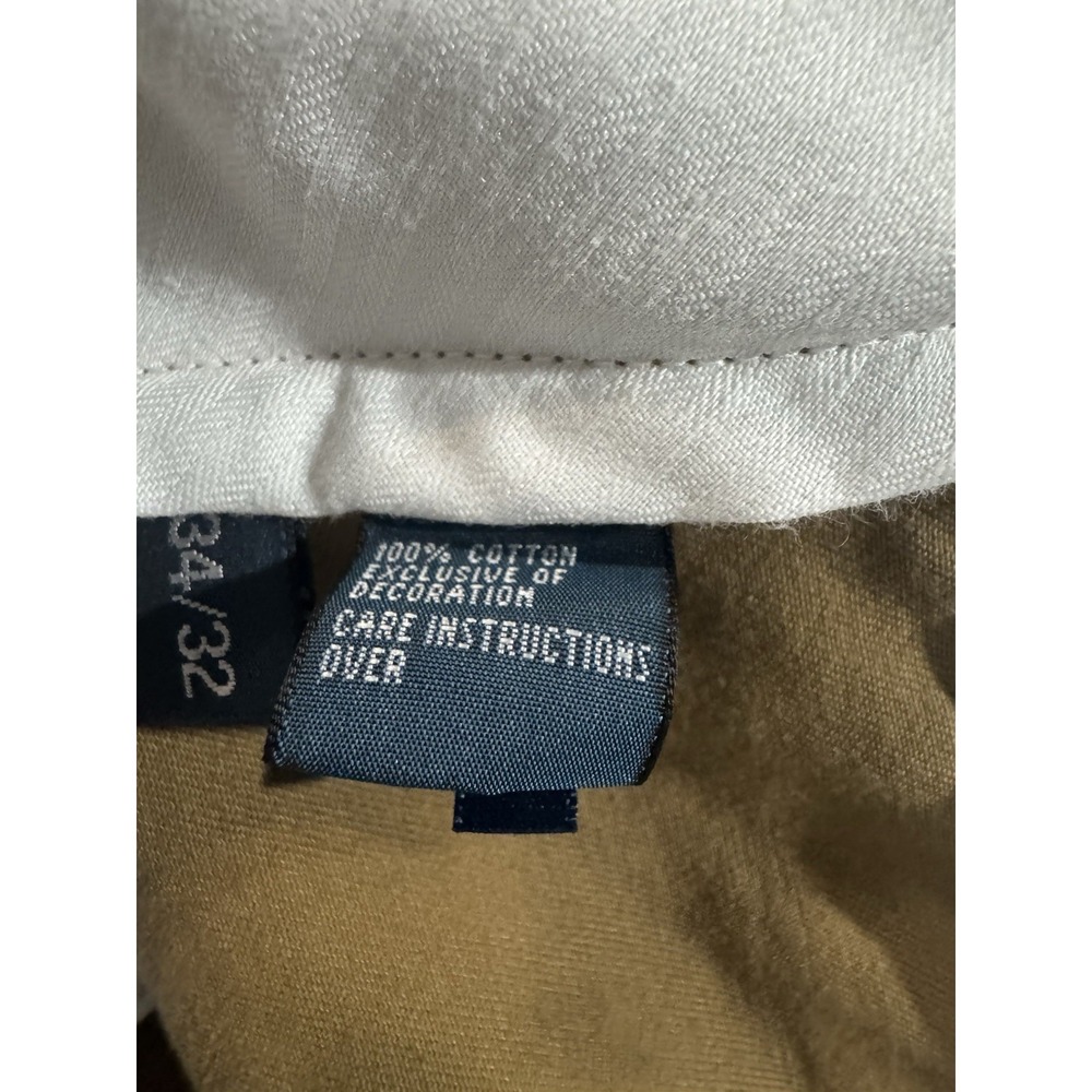 Polo Ralph Lauren Ethan Pant Men's Size 34/32 Khaki 100% Cotton Pleated Preppy - Picture 6 of 7